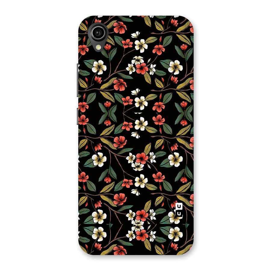 Decorative Florals Pattern Back Case for Vivo Y91i