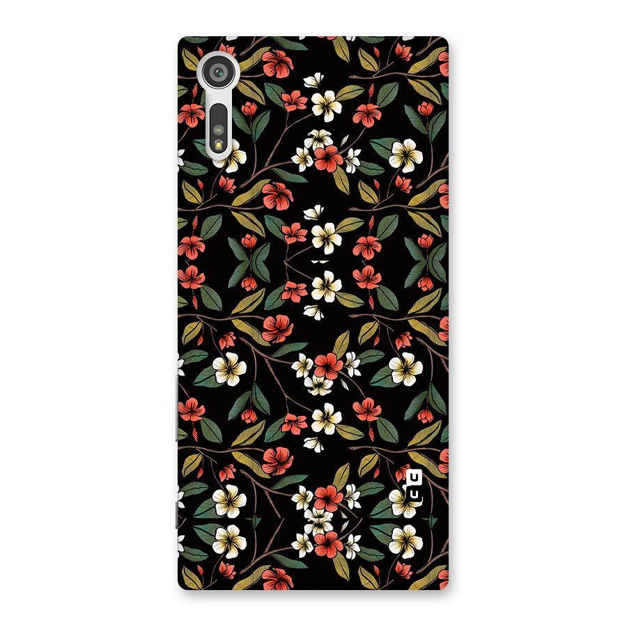 Decorative Florals Pattern Back Case for Xperia XZ