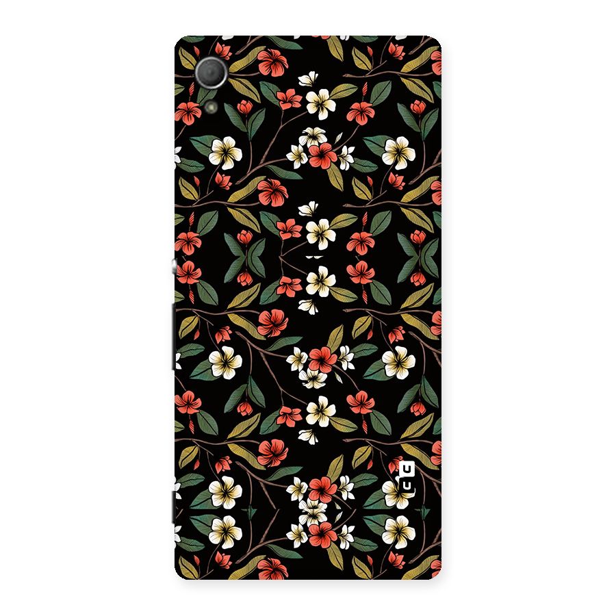 Decorative Florals Pattern Back Case for Xperia Z4