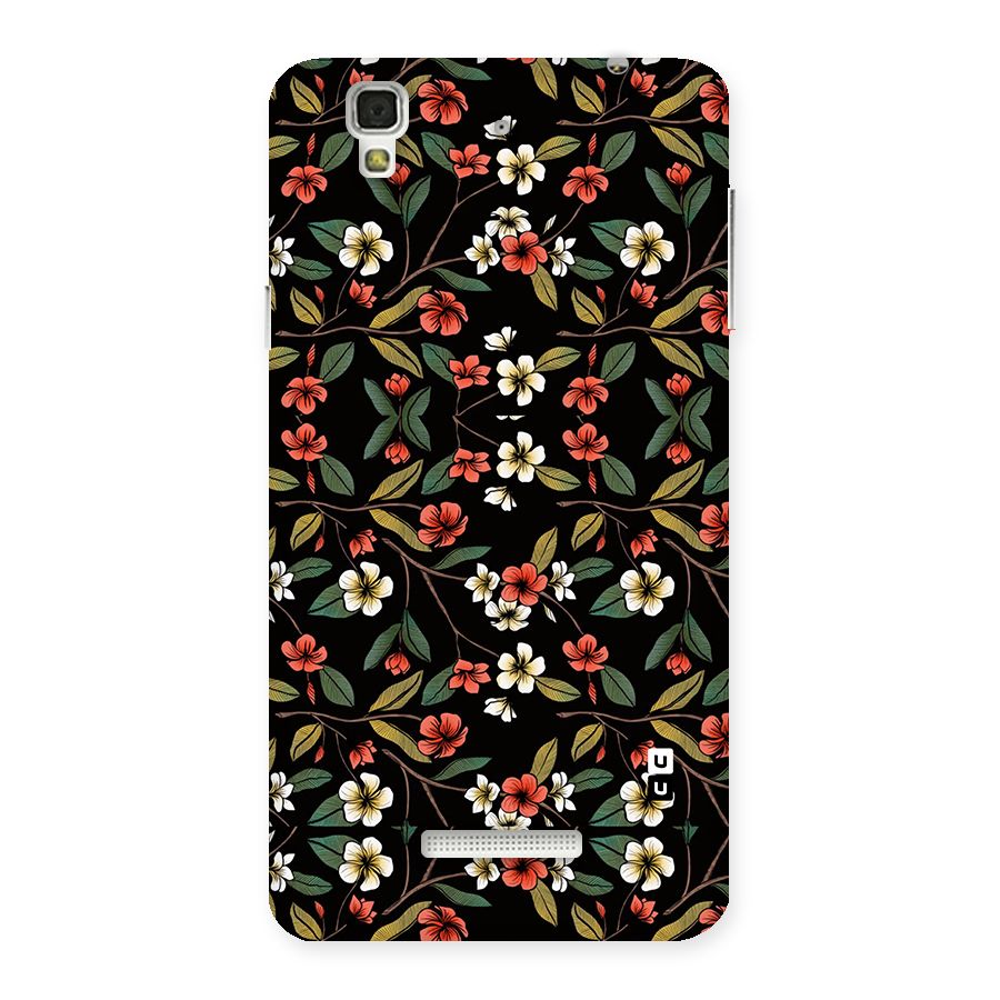 Decorative Florals Pattern Back Case for YU Yureka Plus