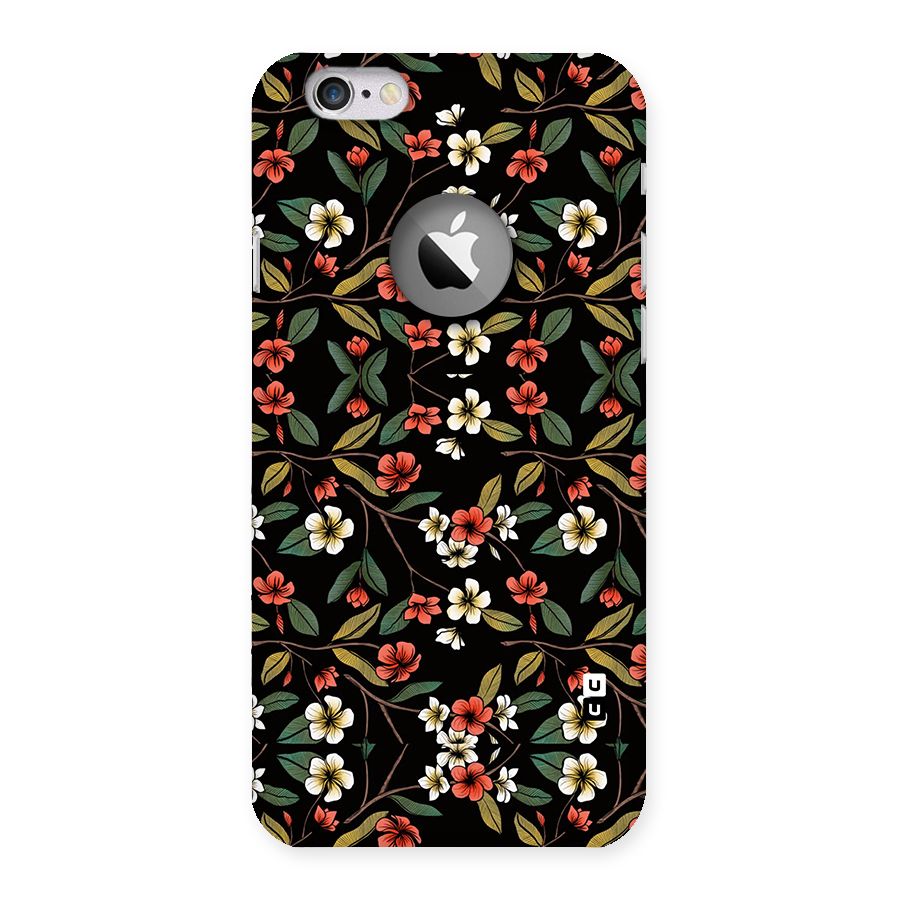Decorative Florals Pattern Back Case for iPhone 6 Logo Cut