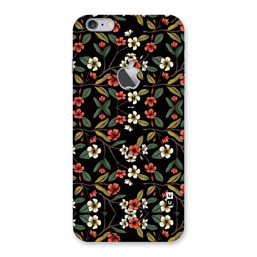 Decorative Florals Pattern Back Case for iPhone 6 Plus 6S Plus Logo Cut