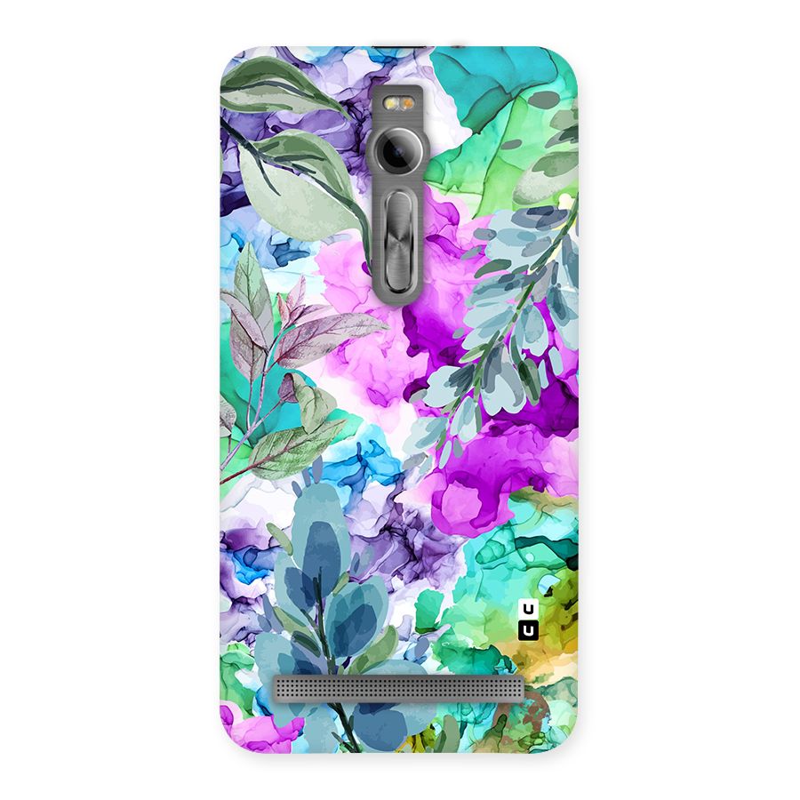 Decorative Florals Printed Back Case for Asus Zenfone 2