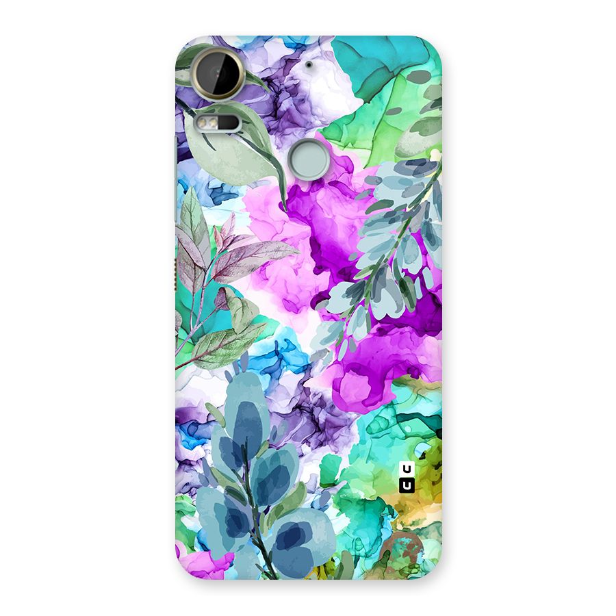 Decorative Florals Printed Back Case for Desire 10 Pro