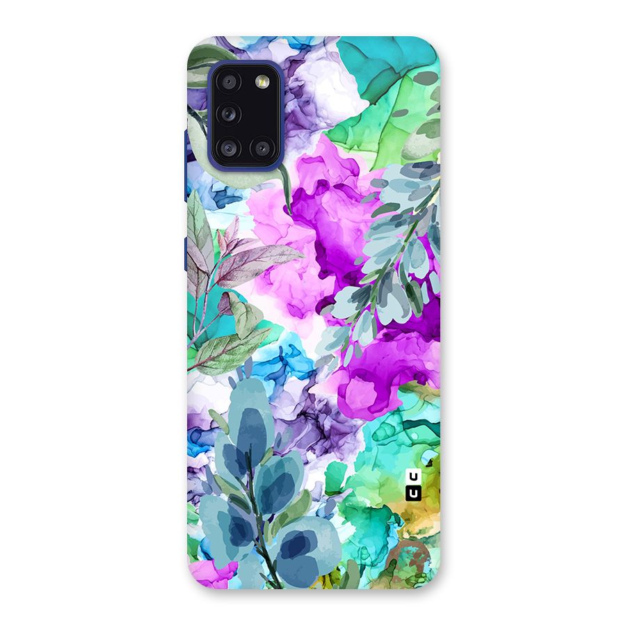 Decorative Florals Printed Back Case for Galaxy A31