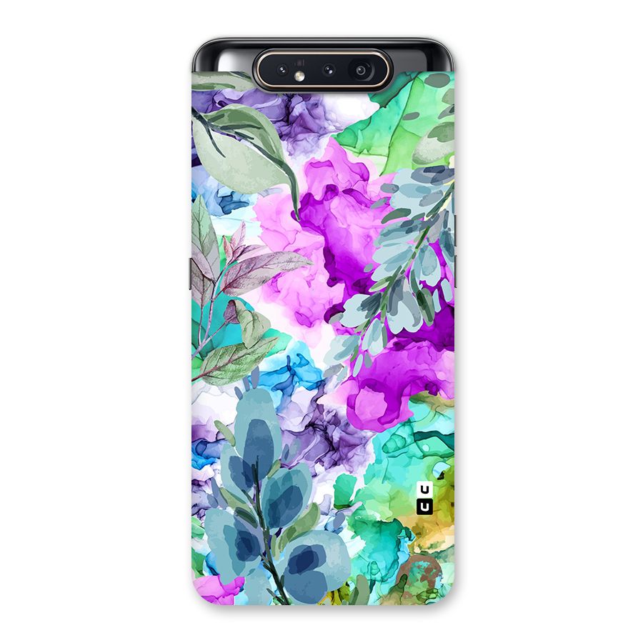 Decorative Florals Printed Back Case for Galaxy A80
