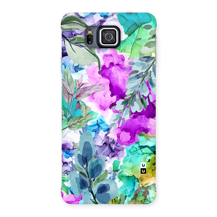 Decorative Florals Printed Back Case for Galaxy Alpha
