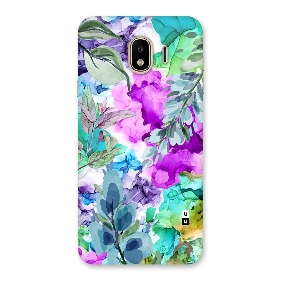 Decorative Florals Printed Back Case for Galaxy J4