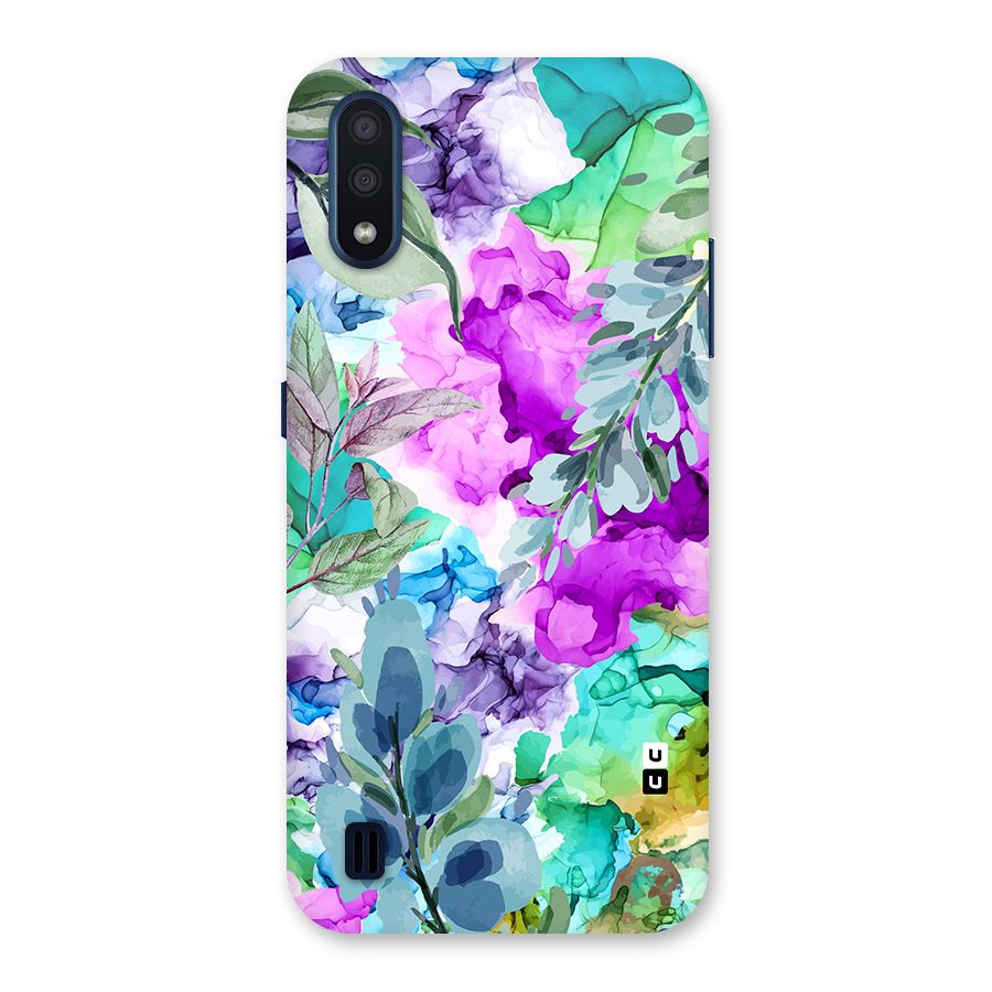 Decorative Florals Printed Back Case for Galaxy M01