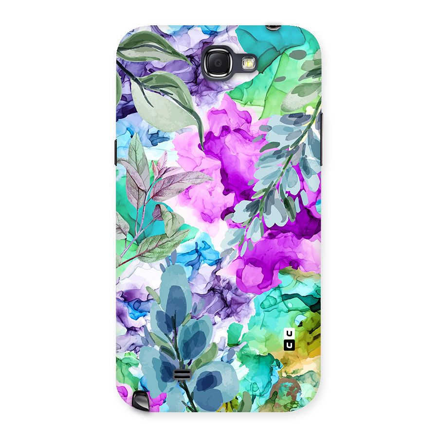 Decorative Florals Printed Back Case for Galaxy Note 2