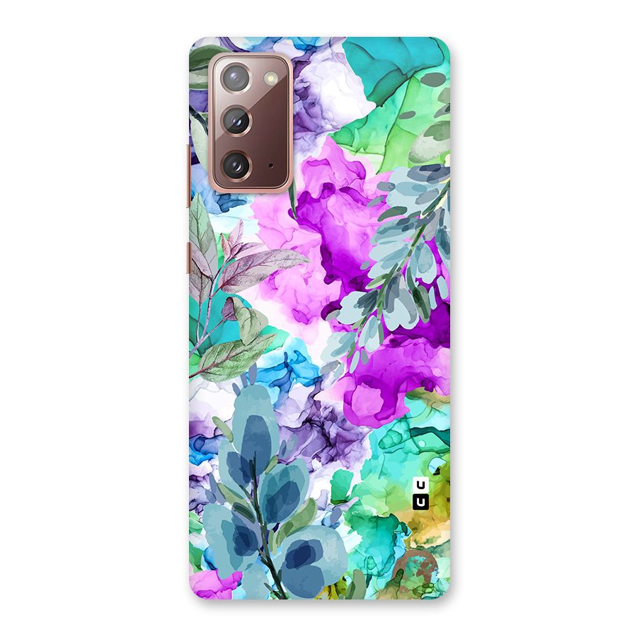 Decorative Florals Printed Back Case for Galaxy Note 20