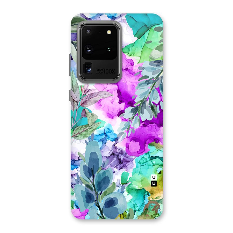 Decorative Florals Printed Back Case for Galaxy S20 Ultra