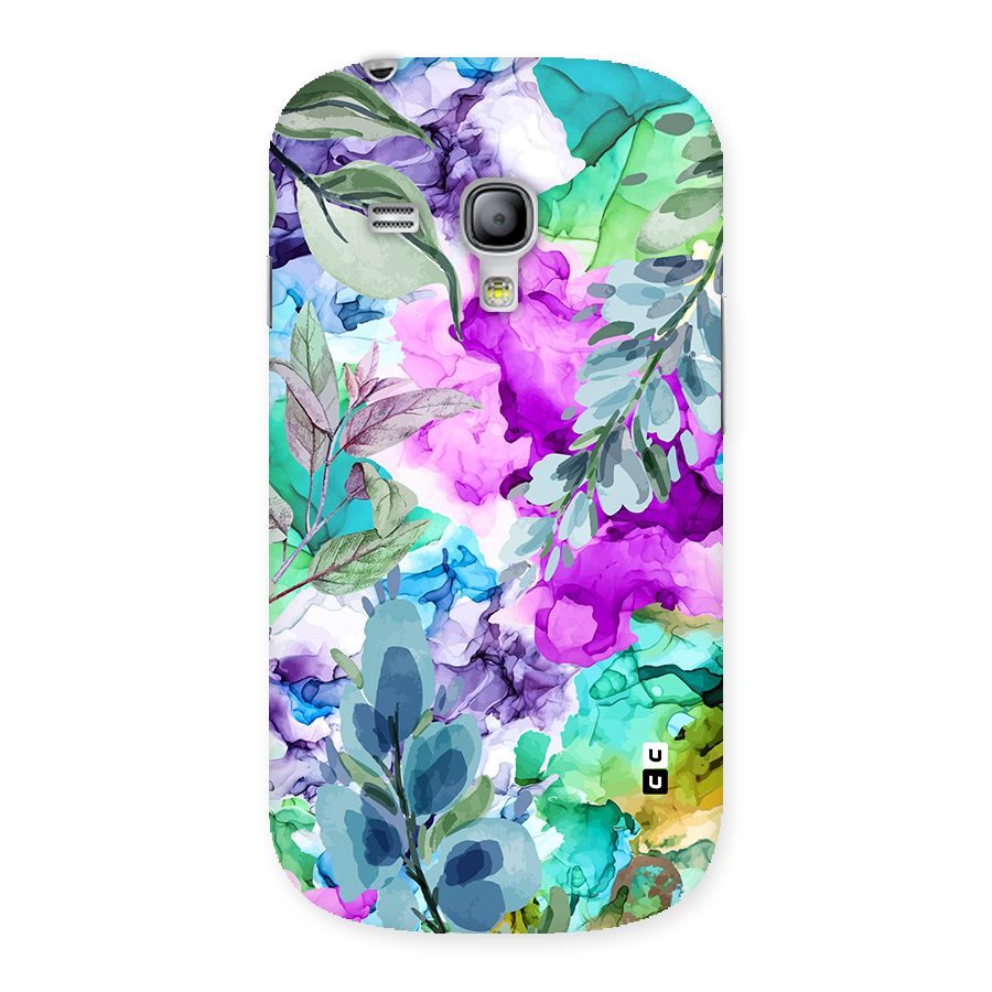 Decorative Florals Printed Back Case for Galaxy S3 Mini