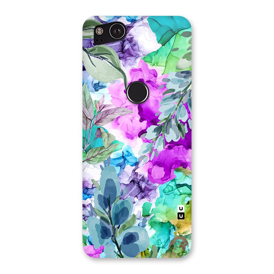 Decorative Florals Printed Back Case for Google Pixel 2
