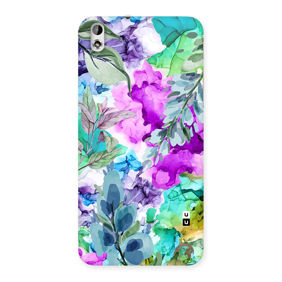 Decorative Florals Printed Back Case for HTC Desire 816s
