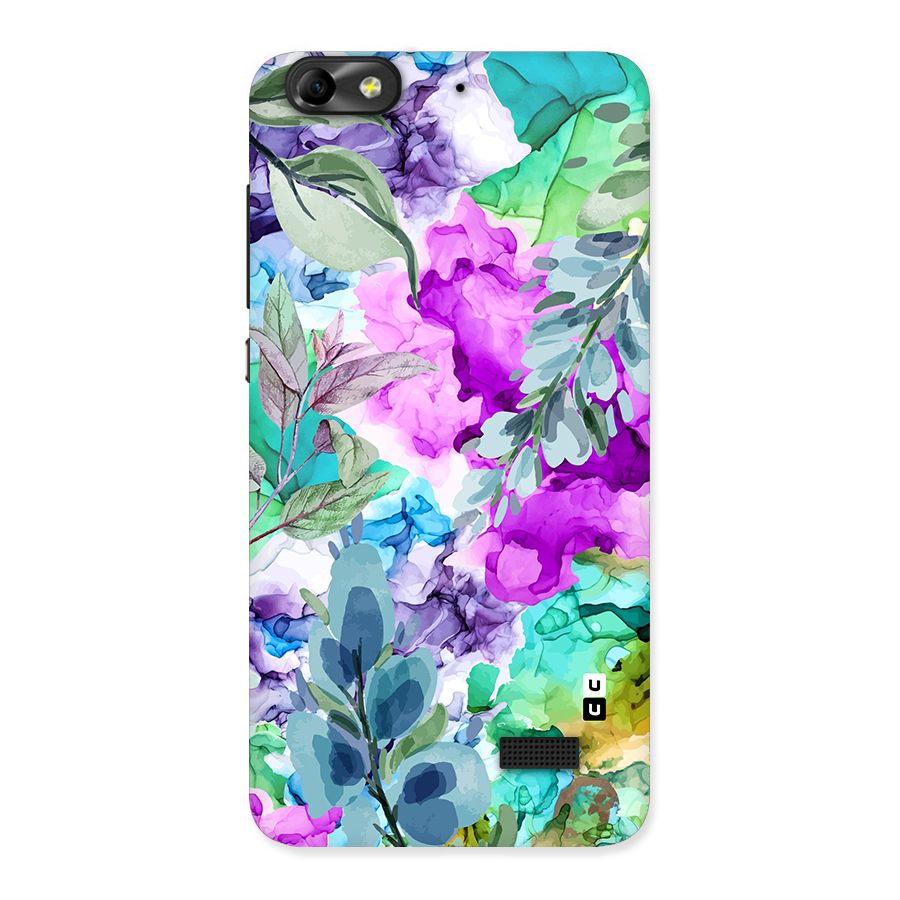 Decorative Florals Printed Back Case for Honor 4C