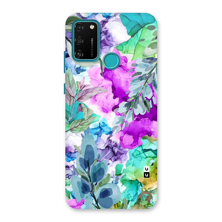 Decorative Florals Printed Back Case for Honor 9A