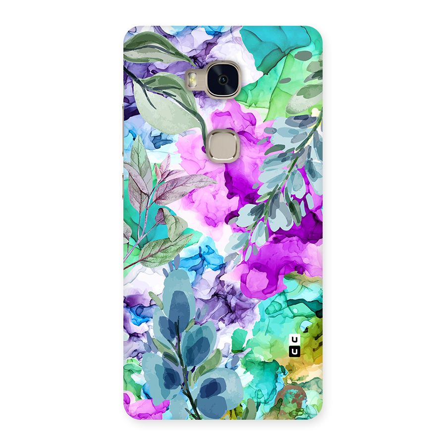 Decorative Florals Printed Back Case for Huawei Honor 5X