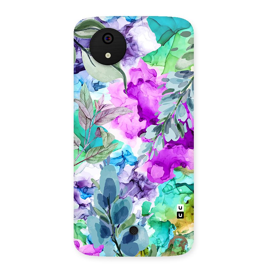 Decorative Florals Printed Back Case for Micromax Canvas A1