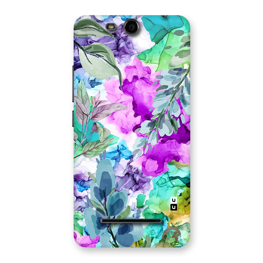 Decorative Florals Printed Back Case for Micromax Canvas Juice 3 Q392