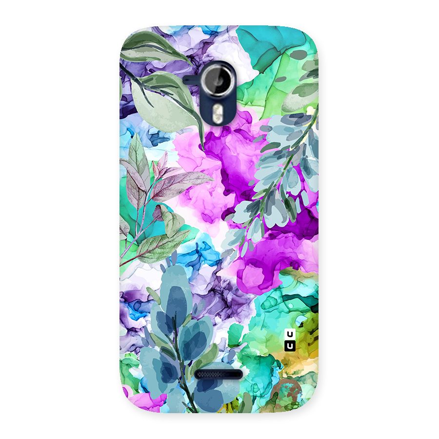 Decorative Florals Printed Back Case for Micromax Canvas Magnus A117