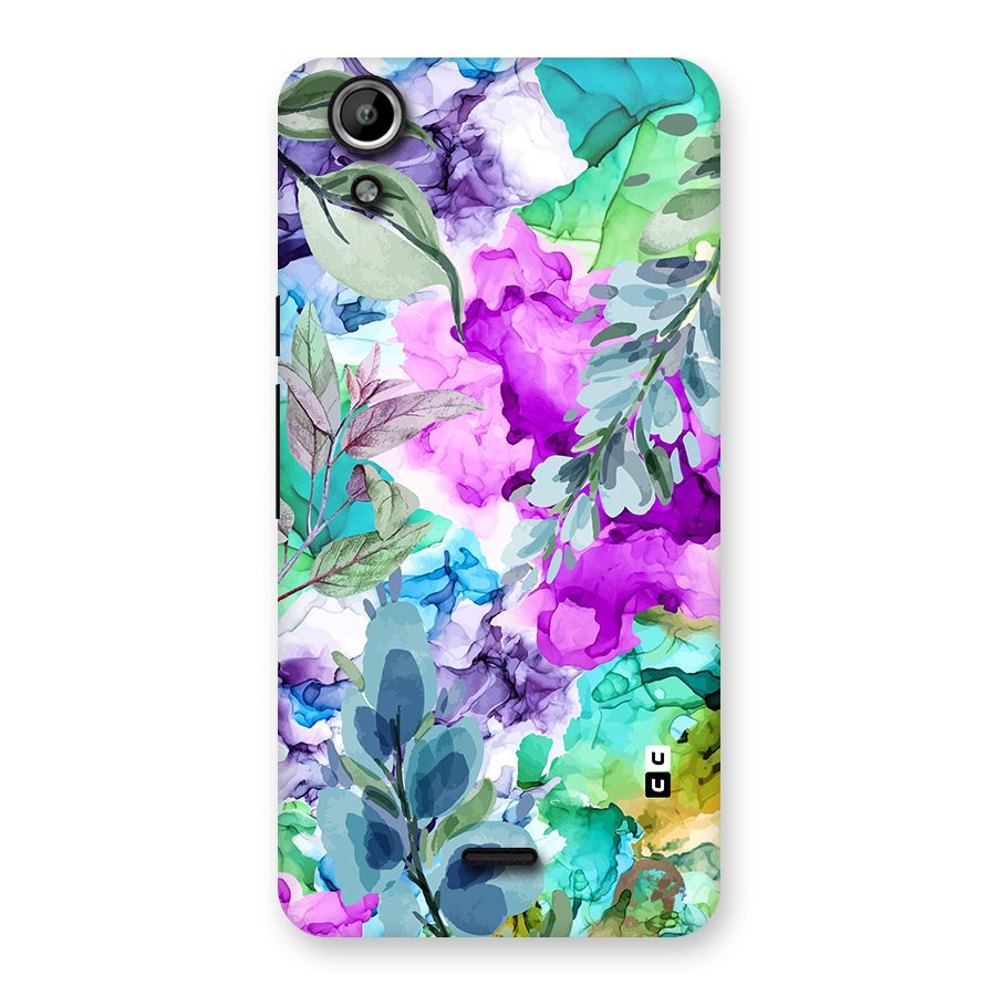 Decorative Florals Printed Back Case for Micromax Canvas Selfie Lens Q345