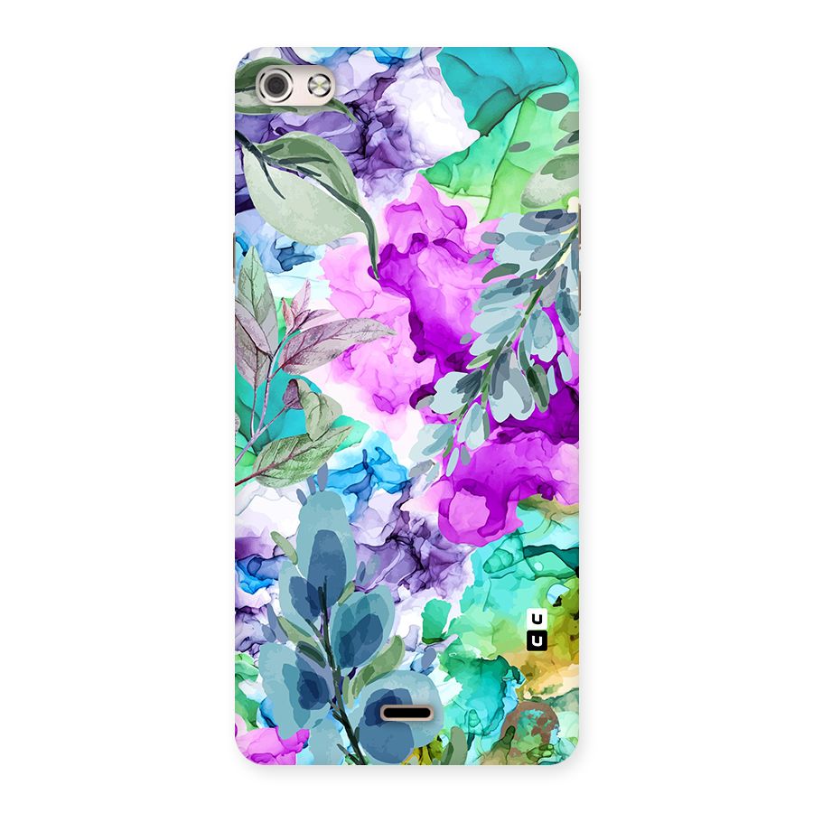 Decorative Florals Printed Back Case for Micromax Canvas Silver 5