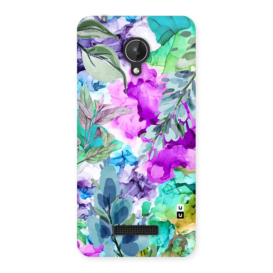 Decorative Florals Printed Back Case for Micromax Canvas Spark Q380