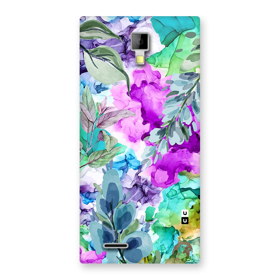 Decorative Florals Printed Back Case for Micromax Canvas Xpress A99