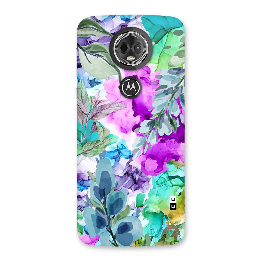 Decorative Florals Printed Back Case for Moto E5 Plus