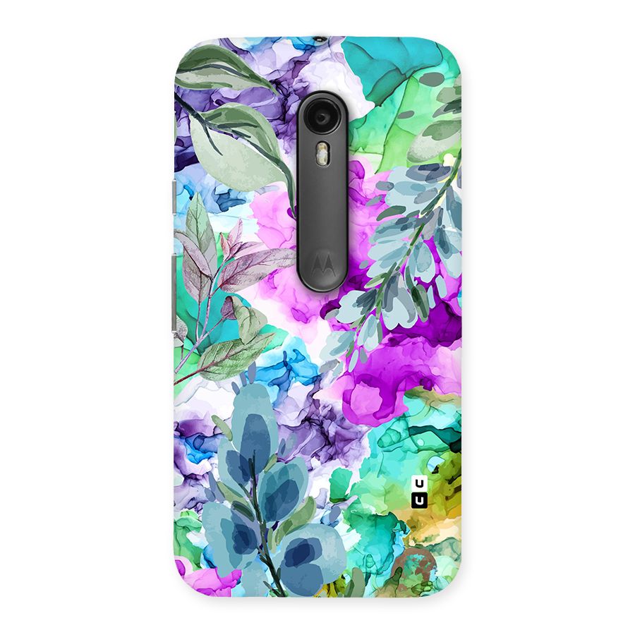 Decorative Florals Printed Back Case for Moto G3
