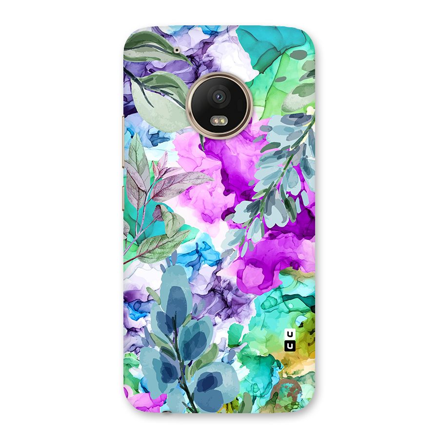 Decorative Florals Printed Back Case for Moto G5 Plus