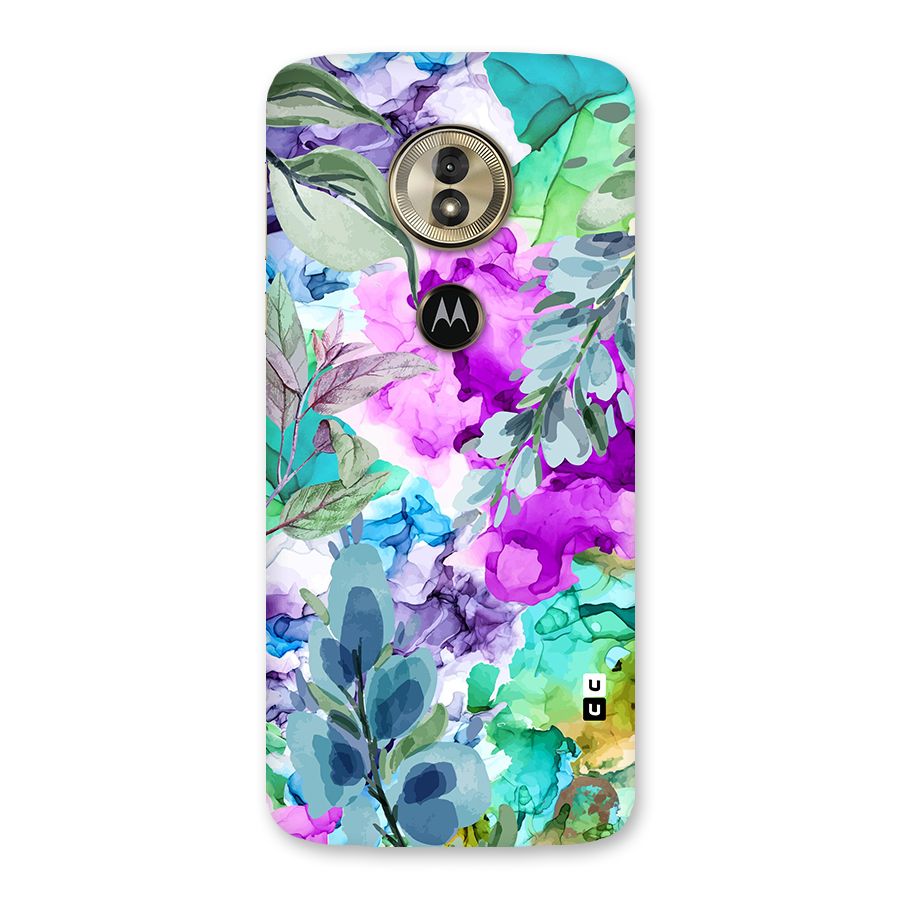 Decorative Florals Printed Back Case for Moto G6 Play
