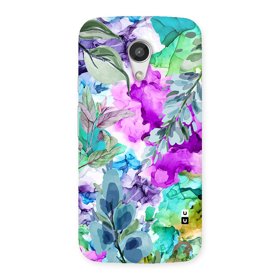 Decorative Florals Printed Back Case for Moto G 2nd Gen