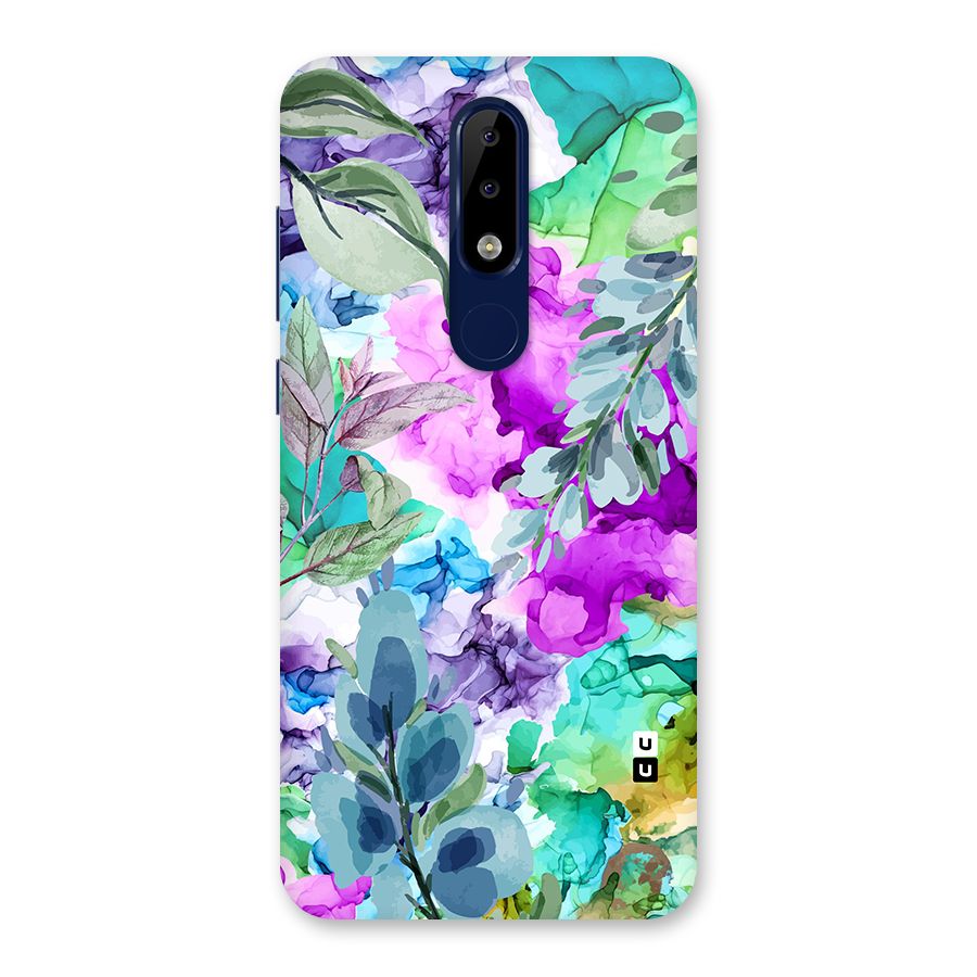 Decorative Florals Printed Back Case for Nokia 5.1 Plus