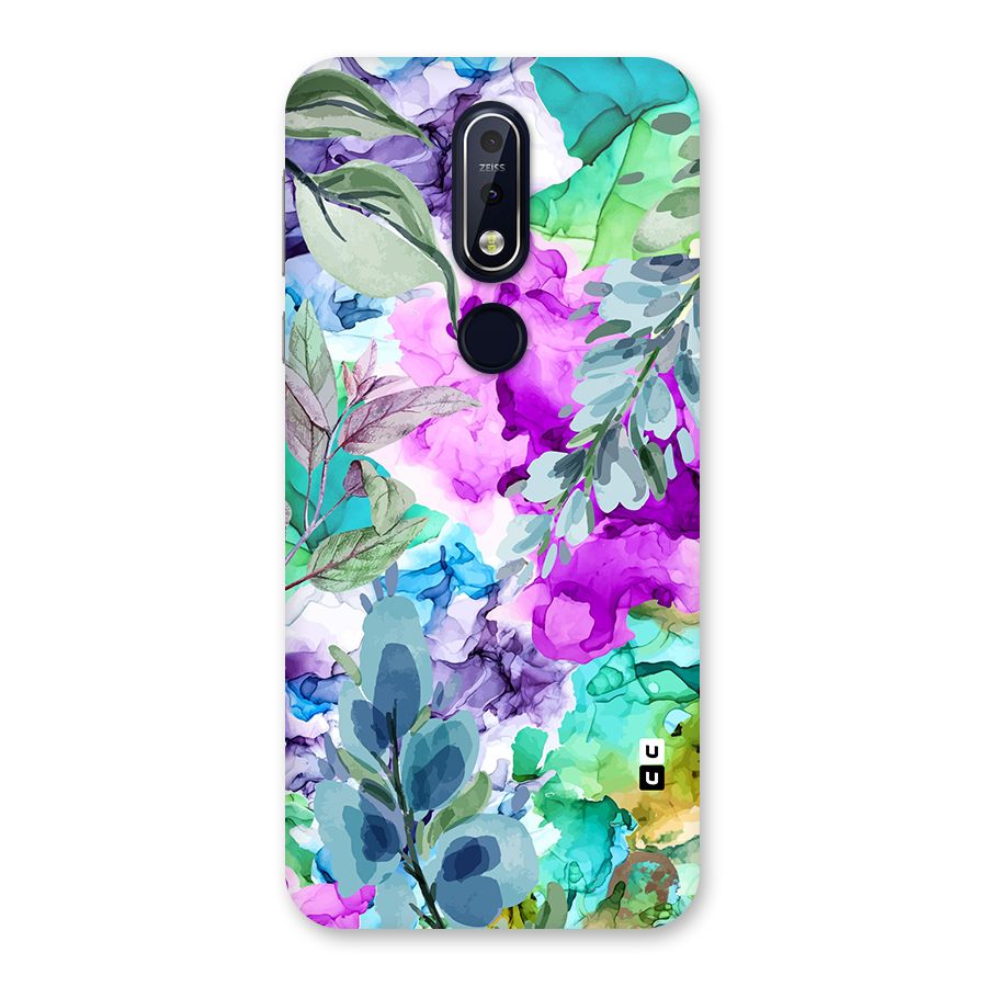 Decorative Florals Printed Back Case for Nokia 7.1