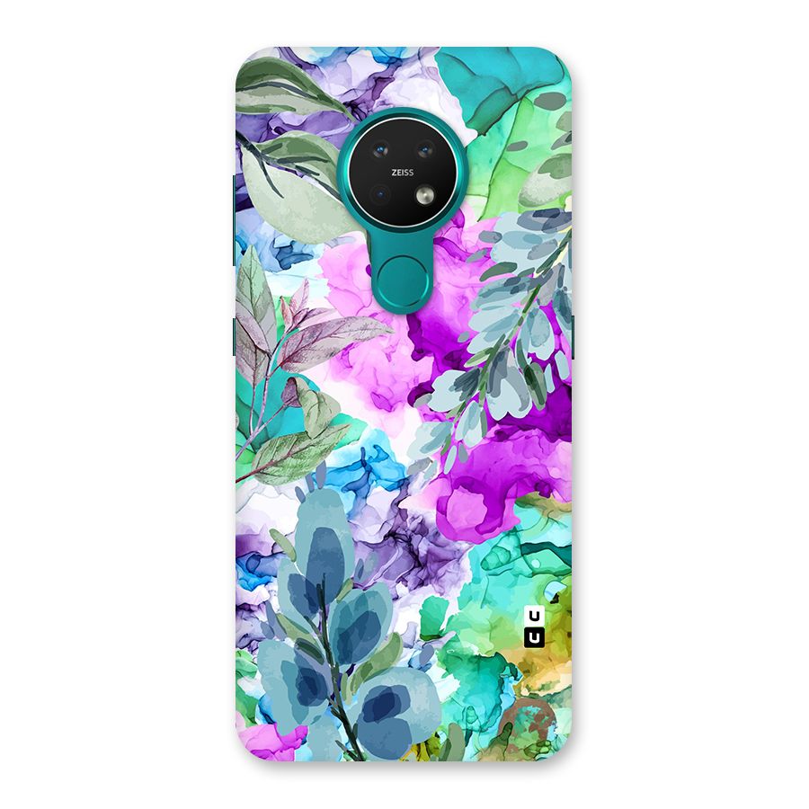 Decorative Florals Printed Back Case for Nokia 7.2