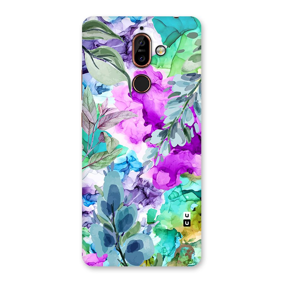 Decorative Florals Printed Back Case for Nokia 7 Plus