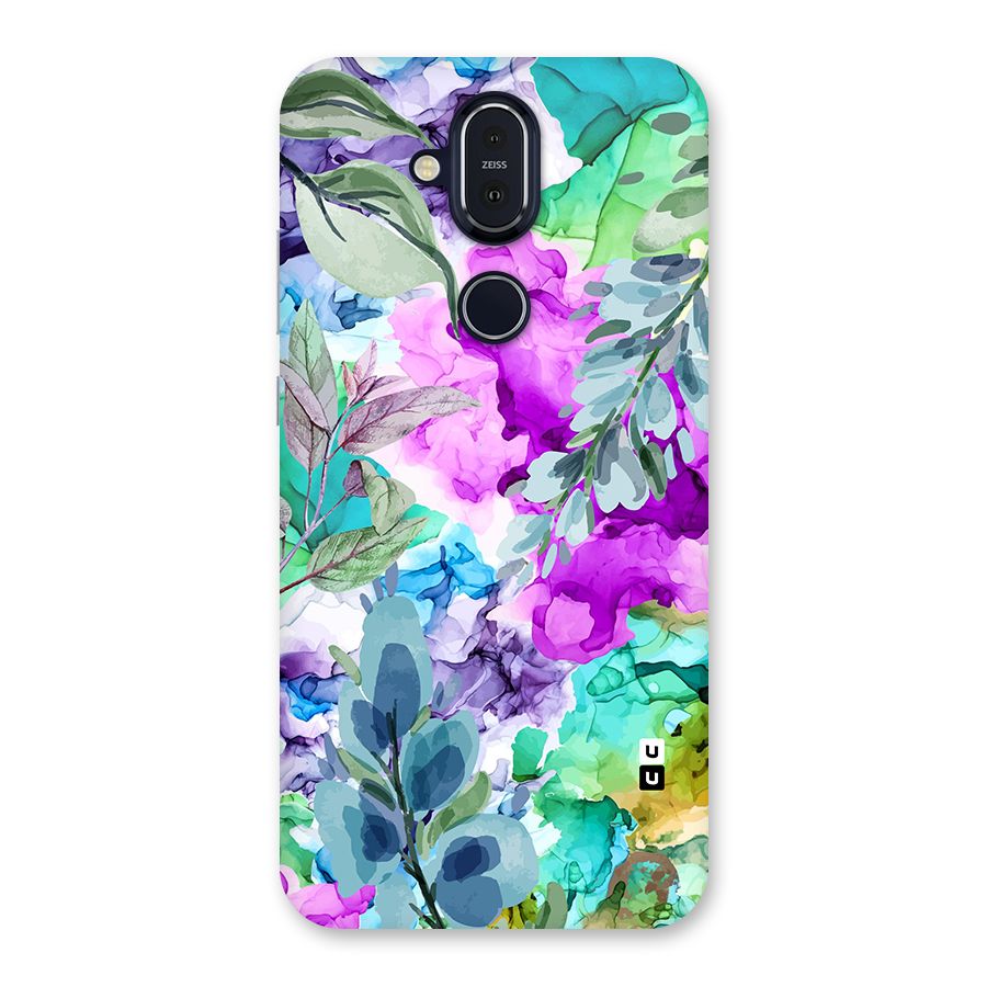 Decorative Florals Printed Back Case for Nokia 8.1