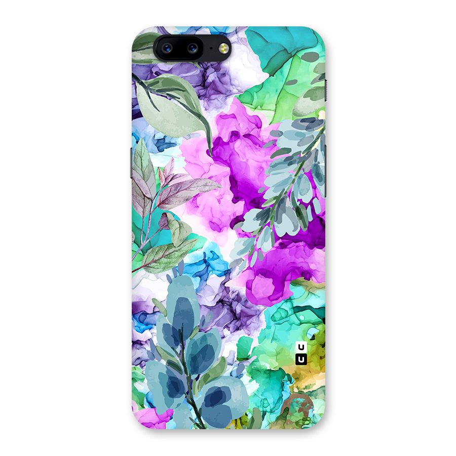 Decorative Florals Printed Back Case for OnePlus 5