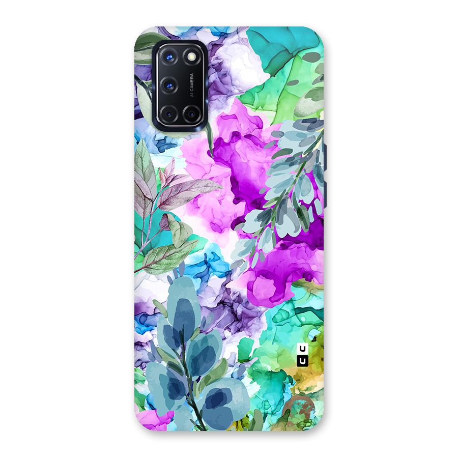 Decorative Florals Printed Back Case for Oppo A52