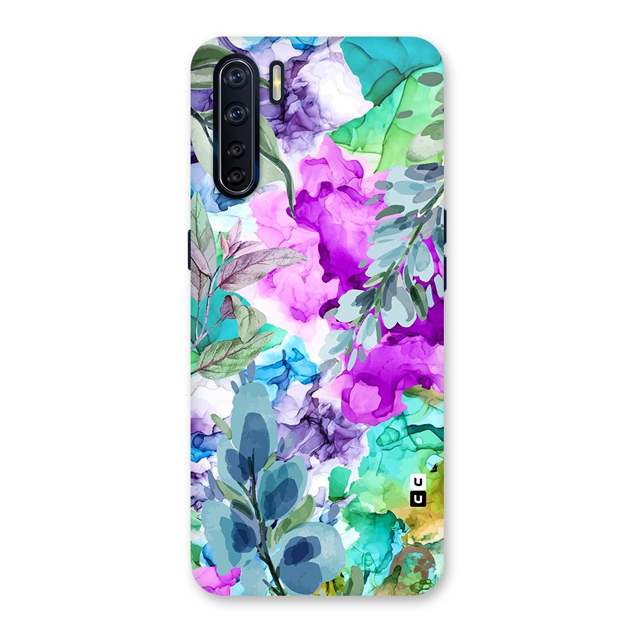 Decorative Florals Printed Back Case for Oppo F15