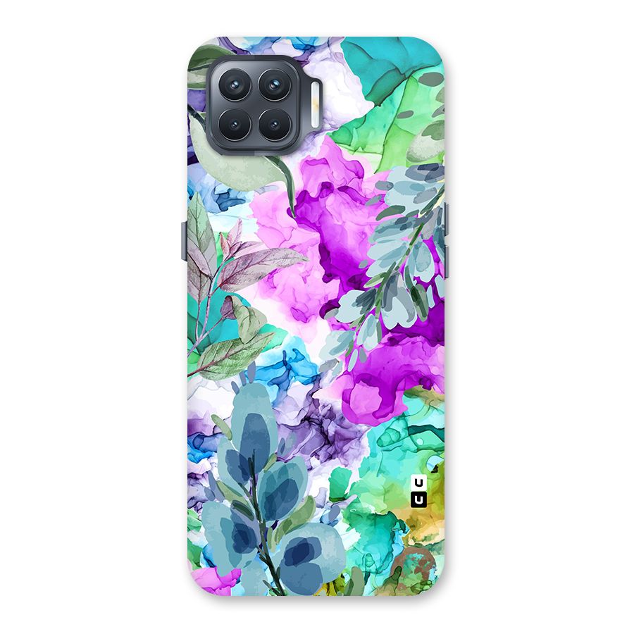 Decorative Florals Printed Back Case for Oppo F17 Pro