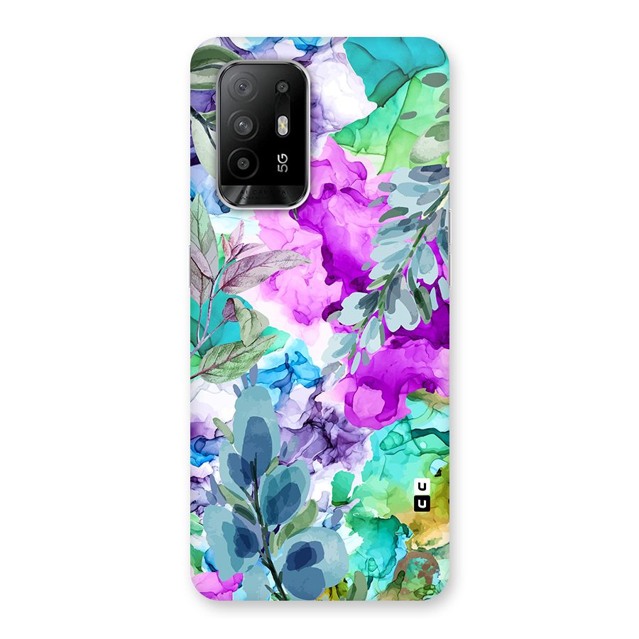 Decorative Florals Printed Back Case for Oppo F19 Pro Plus 5G