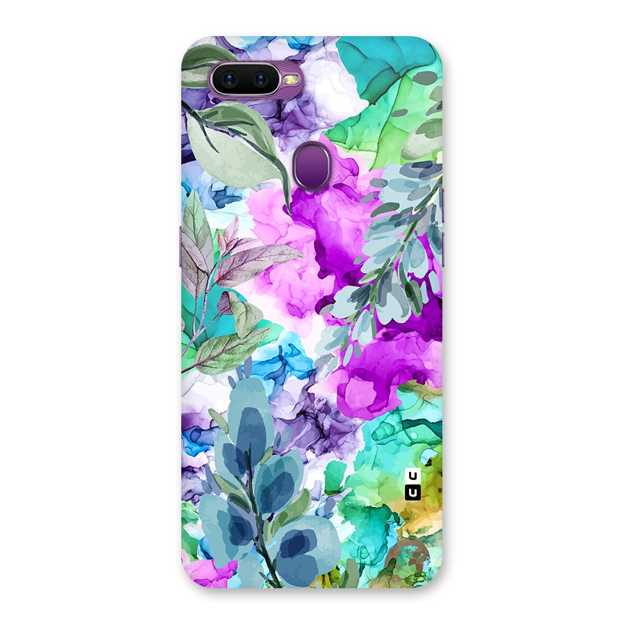 Decorative Florals Printed Back Case for Oppo F9