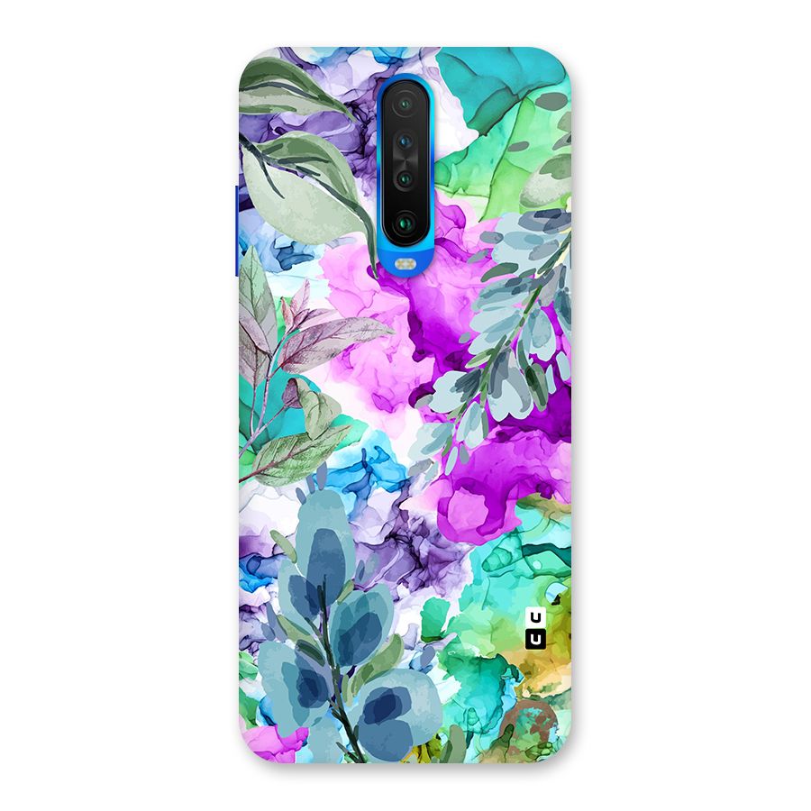 Decorative Florals Printed Back Case for Poco X2