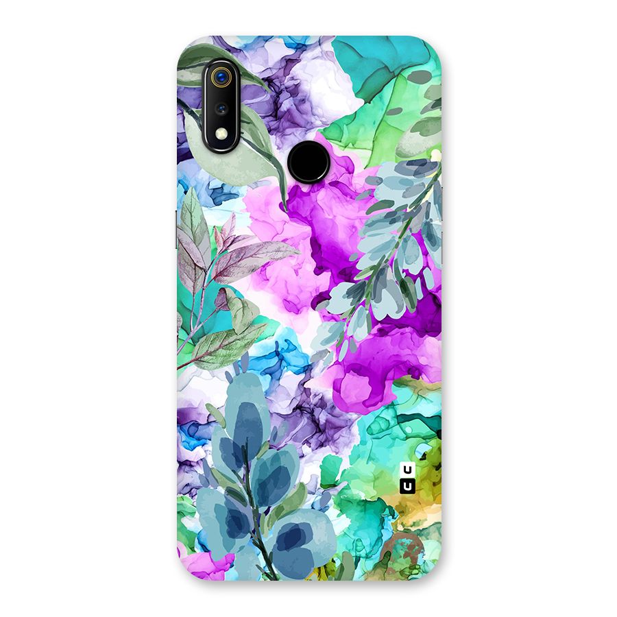Decorative Florals Printed Back Case for Realme 3