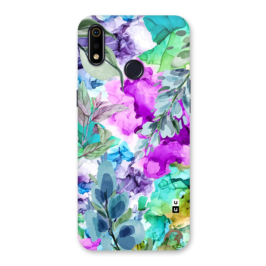 Decorative Florals Printed Back Case for Realme 3i