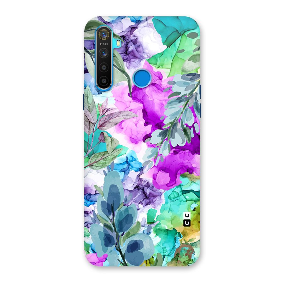 Decorative Florals Printed Back Case for Realme 5