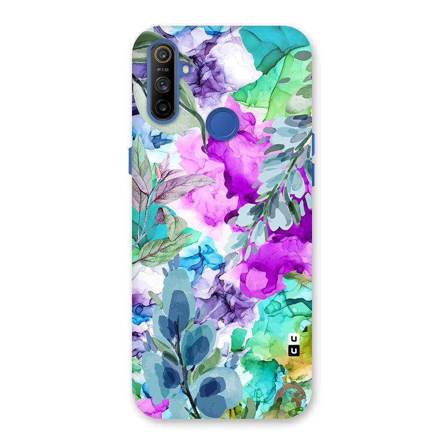 Decorative Florals Printed Back Case for Realme Narzo 10A